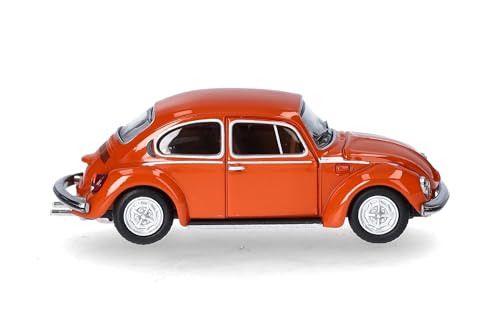 Herpa Modellauto VW Käfer 1303, Leuchtorange, Miniatur im Maßstab 1:87, Sammlerstück, Made in Germany, Modell aus Kunststoff