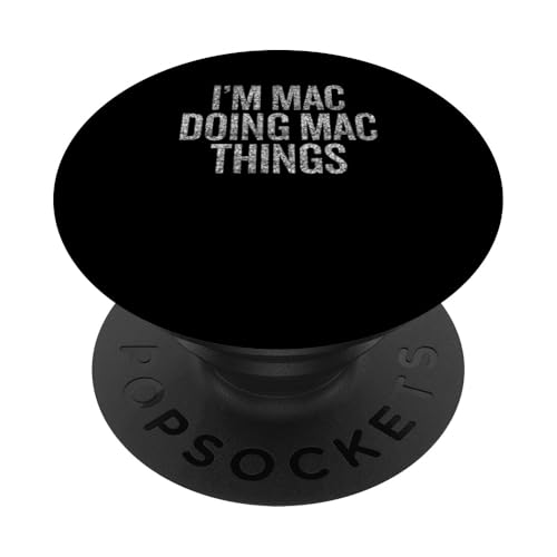 Je suis Mac et je fais des choses sur Mac avec Funny Vintage PopSockets PopGrip Adhésif