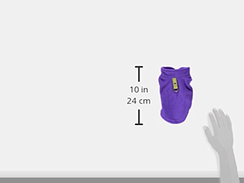 Image of Gooby Fleece Vest Dog Sweater, Lavender, X-Small | Soft warm fleece; Pullover, easy on /off (no zippers); O-ring leash attachment; Machine washable