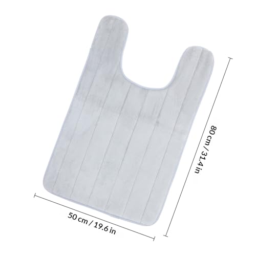 Alfombrilla para baño en forma de U cojín absorbente portátil para inodoro 4