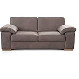 designer leder ecksofa eckcouch despina Lieferumfang: Cavadore 5280 - 3-Sitzer Sofa Ventere / Füße: Buche massiv natur