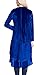 Women's Fashion Open Front Velvet Cardigan Coat with Asymmetric Chiffon Hem (2XL, Royal Blue)