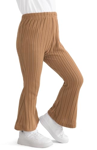 Image of Toddler Baby Girls Fall Bell Bottoms Pants Ruffle Flare Pants Soft Fleece Trousers for Children's