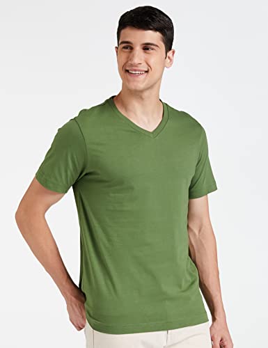 Image of Amazon Brand - Symbol Men's Solid Cotton T Shirt | Plain | V Neck | Half Sleeve-Regular Fit | Combo Pack of 3 (Available in Plus Sizes)