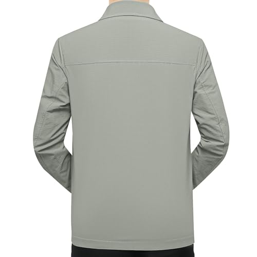 Veste décontractée homme avec col carré design coupe-vent léger - 2