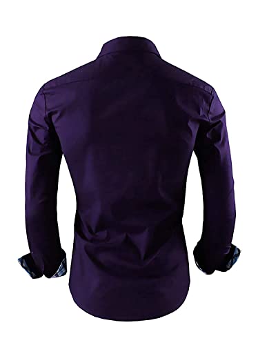 Image of Zombom Combo of Men's Solid Regular Fit Cotton Blend Full Sleeve Casual Shirts (Pack of 2)