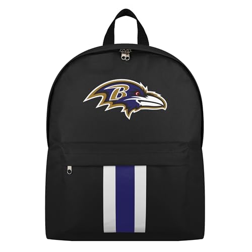 FOCO Mochila de viagem com logotipo principal da equipe oficialmente licenciada pela NFL, Baltimore Ravens, One Size, Mochilas Daypack