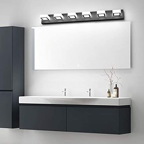 Ralbay Led Modern Vanity Lights Fixtures 6 Lights Black Vanity Lights Acrylic Modern Matte Black Vanity Lights For Bathroom #TOP6