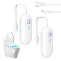 Lhdfyqt 2 Stück Toilette Licht WC-Nachtlicht, Motion Sensor WC-Nachtlicht, Bewegungsmelder Toilettenlicht, 8 Farbverläufe, für Badezimmer Waschraum Toilettenbeleuchtung