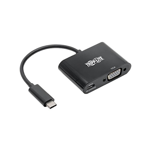 Adaptador USB-C a VGA Tripp Lite U444-06N-VB-C con carga PD y Thunderbolt 3
