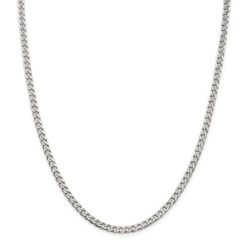 The Black Bow 3.5mm Sterling Silver Solid Curb Chain Necklace2