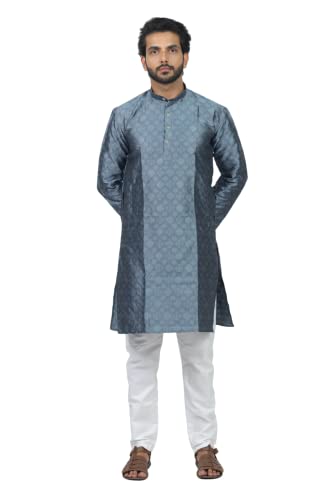 Image of HARPITA Men's Silk Blend Kurta Pyjama Set