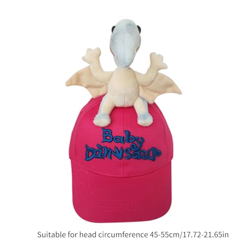 Kids Pterosaur Baseball Hat Cartoon Versatile Hat for Kids Spring Breathable Hat for Kids Casual Sport Rose Red3