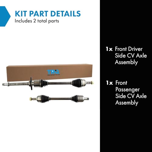 Image of TRQ CV Axle Assembly Set for 2011-2017 Honda Odyssey | for 2011-2017 Honda Odyssey Driver and Passenger Side