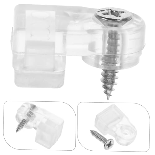 Image of Tofficu 50pcs Mirror Fixing Clips Retainer Clips for Mirrors Glass Fixing Clamp