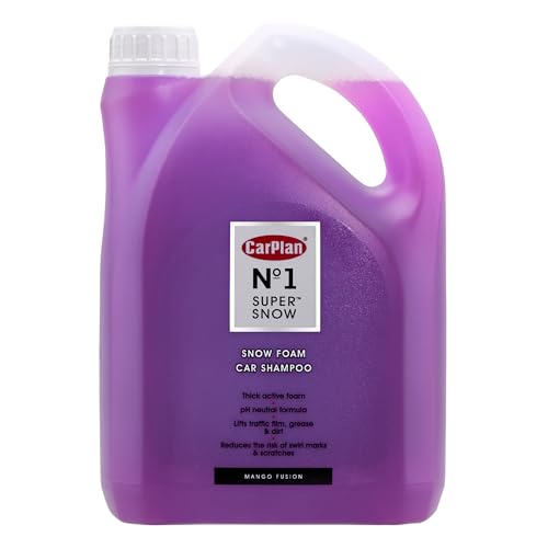 CarPlanSnow Foam Shampoing pour voiture pH neutre Dirt Lift Mousse épaisse CarPlan No.1 Super Snow 2L