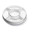 Sweese 707.001 Porcelain Divided Serving Dishes, Relish Tray, Serving Bowls for Parties - Perfect for Chips and Dip, Veggies, Candy and Snacks, White
