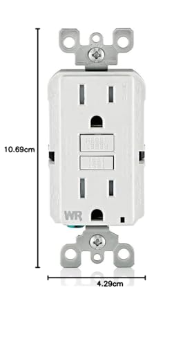 Leviton GFWT1-W Self-test SmartlockPro Slim GFCI Weather-Resistant and Tamper-Resistant Receptacle with LED Indicator, 15-Amp, White by Leviton
