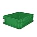 SSI SCHAEFER AF121505.AAGN1 Straight Wall Container, Polyethylene, Green, Capacity 55 lb, 12" Length x 15" Width x 5" Height