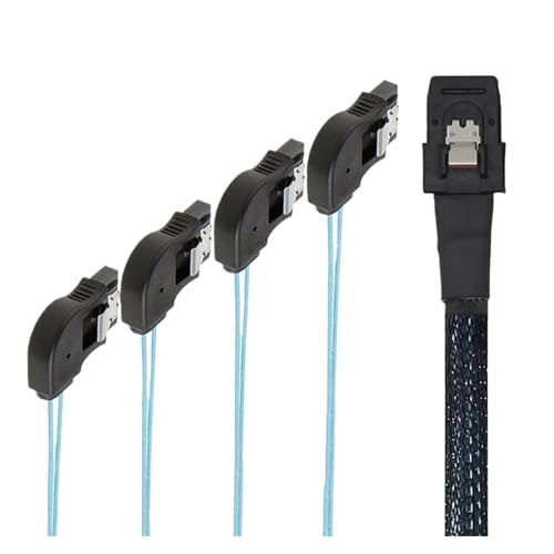 Cable interno Mini SAS SFF-8087 a 4 SATA 0.5 m miniatura 3