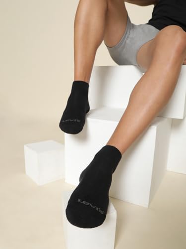 Image of Levi's LS201 Men's Cotton Stretch Ankle Mid Cut Half Terry Socks with Cushioned Sole (Pack of 3)
