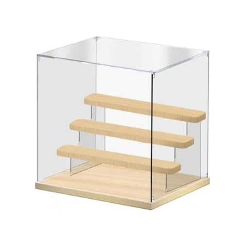 アクリルケース コレクションケース おしゃれ 卓上 ディスプレイ 扉付き ショーケース 開閉 フィギュア ディスプレイボックス 人形ケース アクリル 収納ボックス 収納ケース 展示ボックス 展示ケース 小物 小型フィギュア 人形-写真色||4層