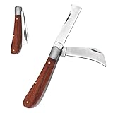 Multifunktionale Okuliermesser, Gartenmesser Klappbar, Outdoors Professionelles Okuliermesser Garden Knife,Edelstahl Klappgarten Knospungs Messer zum Pfropfen,Multi Schneidewerkzeug für Jäten,Pfropfen