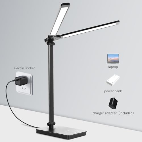 Semlos Dual Arm LED Desk Lamp for Bedroom, 25 LED Lighting Modes by Semlos - Used condition - Image 7