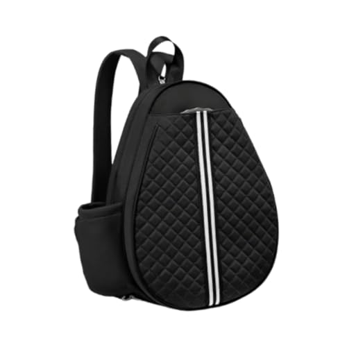F Fityle Mochila de Tenis Multifuncional Resistente al Agua con Correa Ajustable para el Hombro, Ideal para Tenis, Pickleball y Entrenamiento de competición, Negro