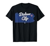 Dickson City Pennsylvania PA Map T-Shirt