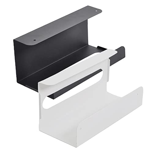 SHINEOFI 2 Piezas Soporte para Toallas De Papel Sin Perforación Dispensador De Papel Colgante Muro Cepillado Organizadores Toalla De Papel Titular Montado Decoración del Hogar Montar