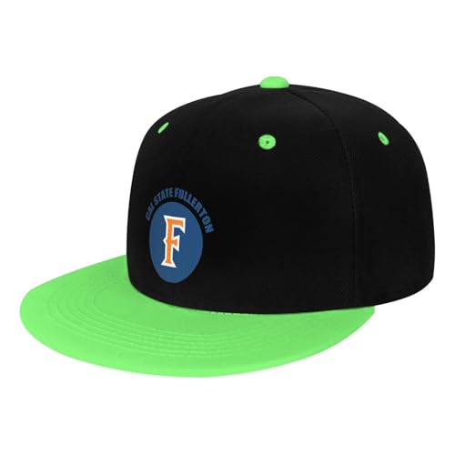 Cal State Fullerton Titans Adult Unisex Baseball Cap Color-Blocking Hat Green