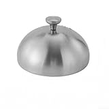 Zoegneer Steak-Abdeckung aus Edelstahl, runder Tellerdeckel mit ergonomischem Griff für Grill,...