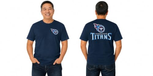 Team Fan Apparel NFL Pro Football Final Countdown Adult Cotton-Poly Short Sleeved T-Shirt for Men & Women (Tennessee Titans - Navy, Small)