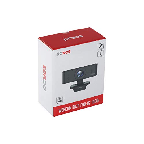 WEBCAM RAZA - PCYES FHD-02 1080P - SENSOR: CMOS PARA CHAMADAS E GRAVAÇÕES