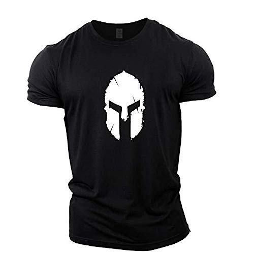 Men's Gym TShirt Workout Fitness T-shirt Cotton, Men Fitness Tshirt Muscle Shirts Bodybuilding Sport Shirts, Running Shirts for Men, Athletic Workout T Shirts Casual Quick Drying Tshirts (Black, XL)