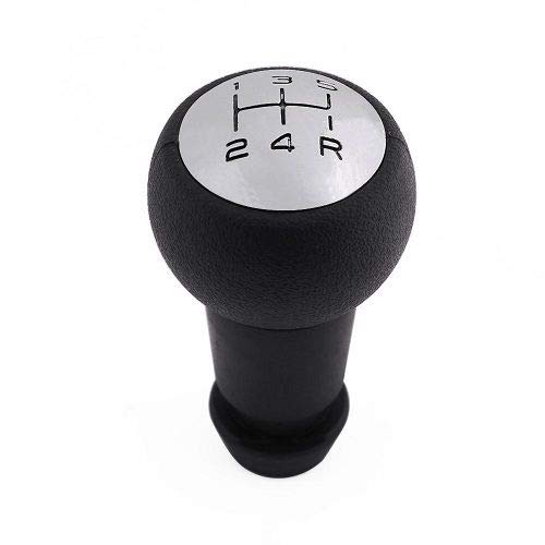 AUTOZOCO Pomo De 5 Cambios Marcha Coche compatible con GRUPO VAG - Palanca de cambios 5+R - Lista de compatibilidad - apto varilla 18mm - compatible con Peugeot - compatible con Citroën