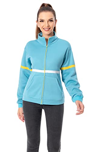KoleGoe Max Mayfield Jacke Stranger für Erwachsene Max Mayfield Erwachsene Jacke Blau Halloween Kostüm Cosplay Cover