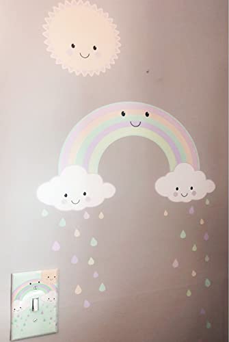 Vinilo decorativo para pared infantil Kawaii Rainbow miniatura 4