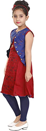 Image of Girls Casual Kurti and Legging Set (G909-P)