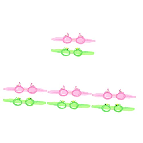 Lunettes de natation enfant anti-buée 8 pièces rose design cartoon pour piscine PC