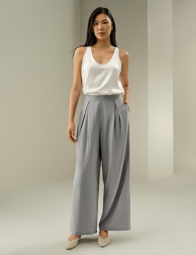 LilySilk Women Pure Silk Pants Wide Leg Loose Mulberry Silk Trouser Ladies Bottom2