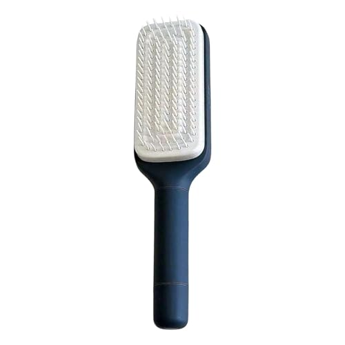 Cepillo de pelo para mujer, cepillo de pelo con cerdas retráctiles, antiestático, cepillo de masaje autolimpiante, cepillo multiusos para cabello grueso, liso y ondulado