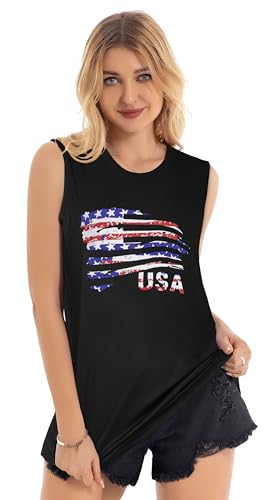 Image of Womens Tank Tops Summer Casual Sleeveless Top Loose Fit Basic Tunic Shirts