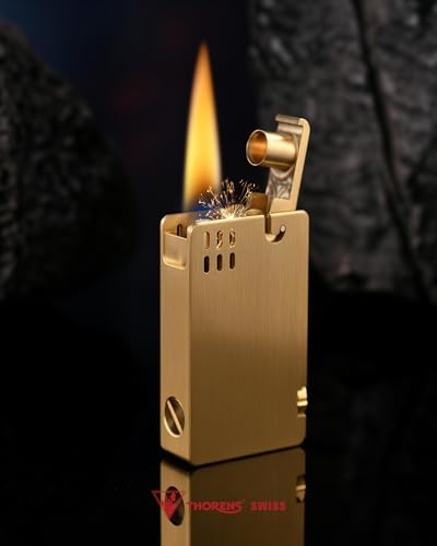 Encendedor clásico Thorens Asprey de latón recargable miniatura 6