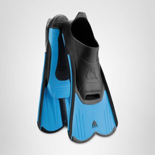 Cressi Light Fins Kurzflossen - Reisetaugliche Schnorchelflossen - Effizientes Muskeltraining - Robuste Schwimmflossen - Blau - 41/42