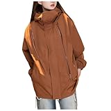 【2026今季・人気】[Pogowu] ウインドブレーカー レディース マウンテンパーカー ブルゾン 撥水 防風 ゆったり 大きいサイズ ミドル丈 体型カバー アウター 無地 フード付き 軽量 通気 ジャケット 釣り 登山 バイク アウトドア 春秋 男女兼用