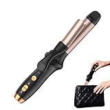 Hair Curling Iron - Ceramic 3-Level Temperature Wand, Safety Lock Design | Styler for Women Girls Long Short Straight Curly Hair, Home Salon Travel Vacation Outdoor Professional Compact Hot Curler Too