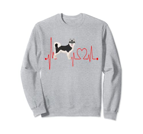 Perro Klee Kai de Alaska My Heartbeat EKG Dogs My Cardio Sudadera