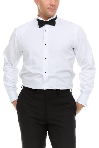 Adam Baker Mens MT003 Slim Fit Tuxedo Shirt Wingtip Collar 20 4-5
